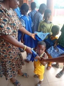 Sharing Uniform for all beneficiaries. 24 for boys and others for the girls